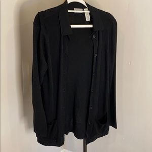 Sweater Long Black Small Liz Claiborne